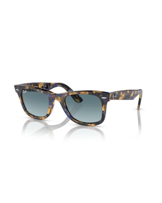 Ray-Ban Black Original Wayfarer Classic Sunglasses Frame Blue Lenses