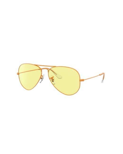 AVIATOR SOLID EVOLVE Gafas de sol Naranja Montura Amarillo Lentes 55-14 de  Ray-Ban de color Naranja | Lyst