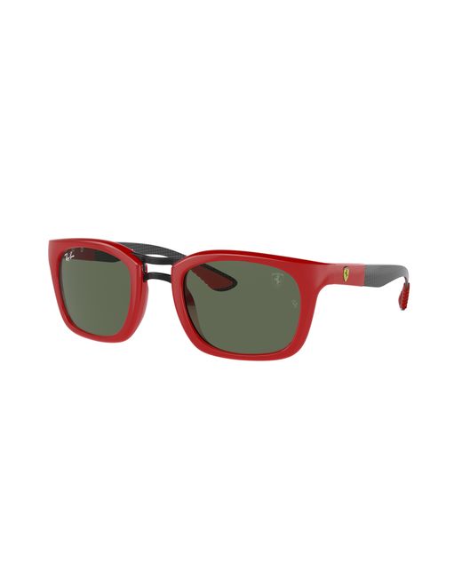 Ray-Ban Black Rb8362m Scuderia Ferrari Collection Sunglasses Frame Green Lenses