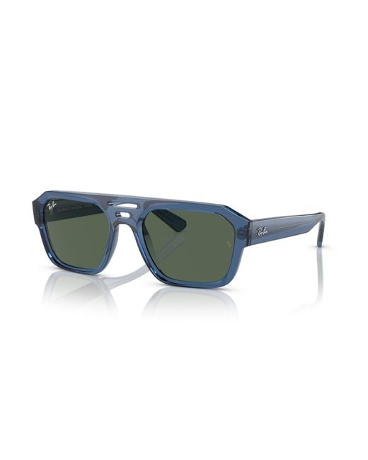 CORRIGAN BIO-BASED LIMITED Gafas de sol Azul oscuro transparente Montura Verde Lentes 54-20 Ray-Ban de color Black