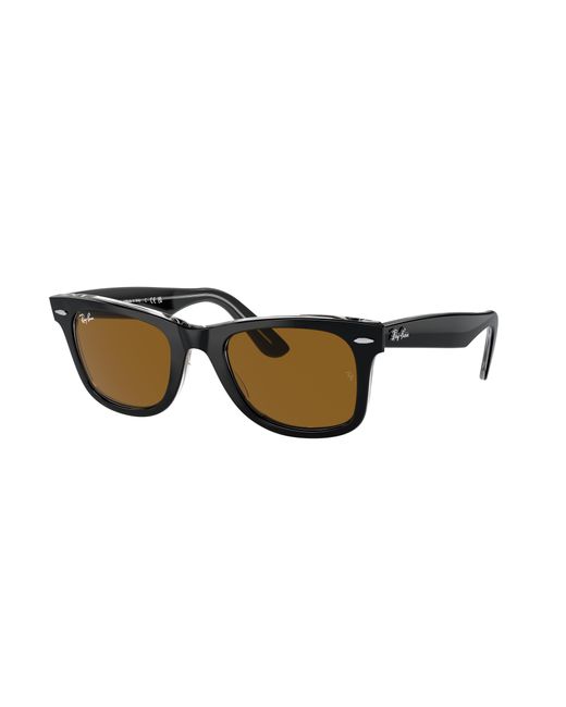 Ray-Ban Black Rb2140f Original Wayfarer Low Bridge Fit Square Sunglasses
