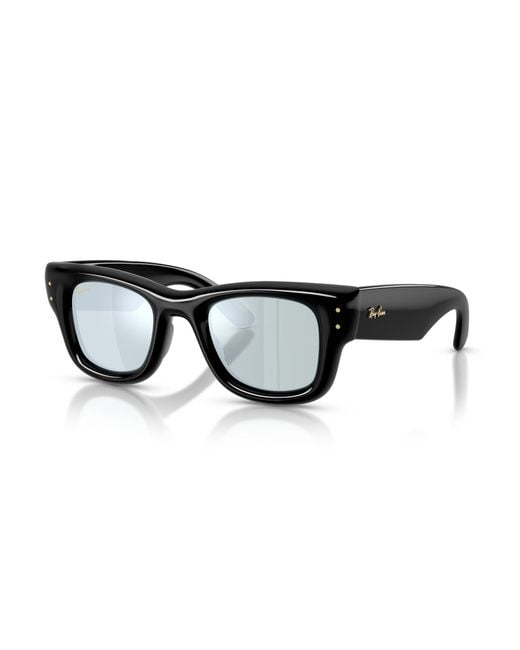 Ray-Ban Black Wayfarer Puffer Sunglasses Frame Green Lenses