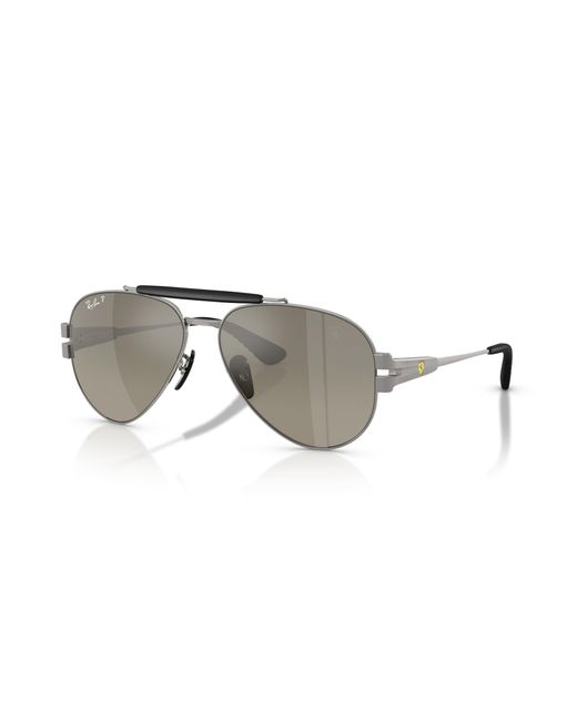Ray-Ban Black Sunglasses Rb3762m Scuderia Ferrari Collection Polarized+ Lenses