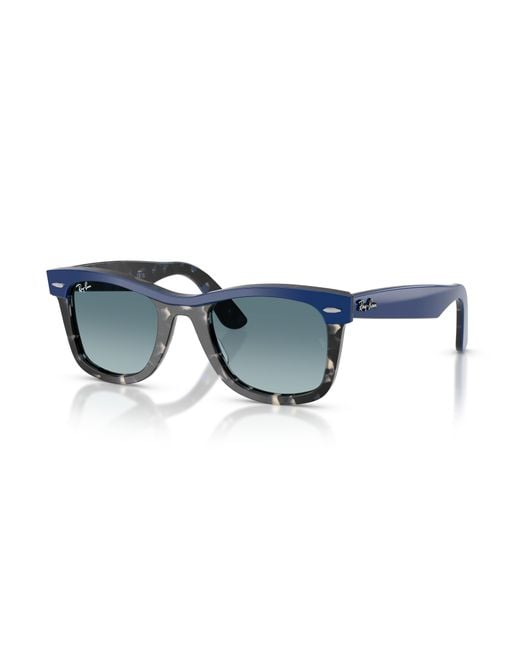 Ray-Ban Black Wayfarer Street Neat Sunglasses Frame Blue Lenses