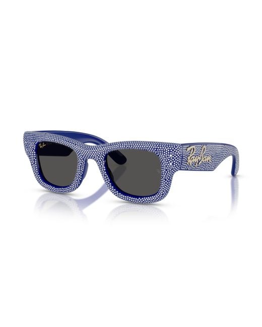 Ray-Ban Wayfarer Puffer Crystal Pavè Edition Sunglasses Frame Black Lenses
