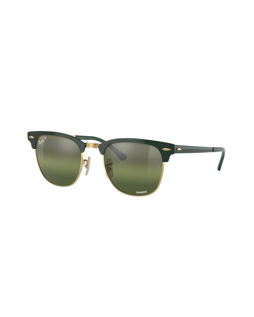 Ray-Ban Clubmaster Metal Chromance Sunglasses Green Frame Green Lenses ...