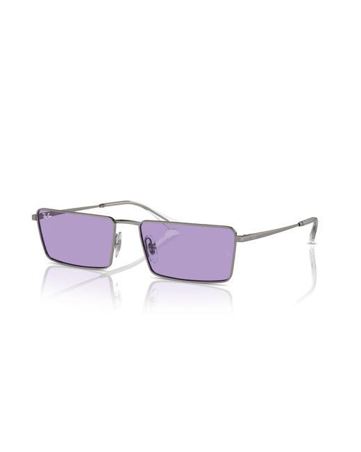Emy bio-based gafas de sol montura violeta lentes Ray-Ban de color Black