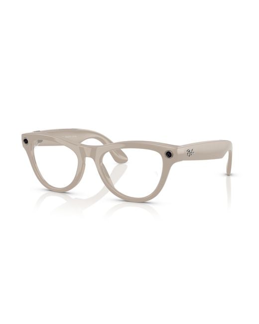 Ray-Ban Black Meta Ai Glasses Frame Blue Lenses