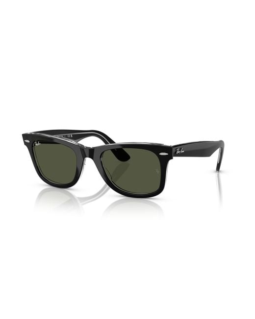 Ray-Ban Black Original Wayfarer Classic Sunglasses Frame Green Lenses