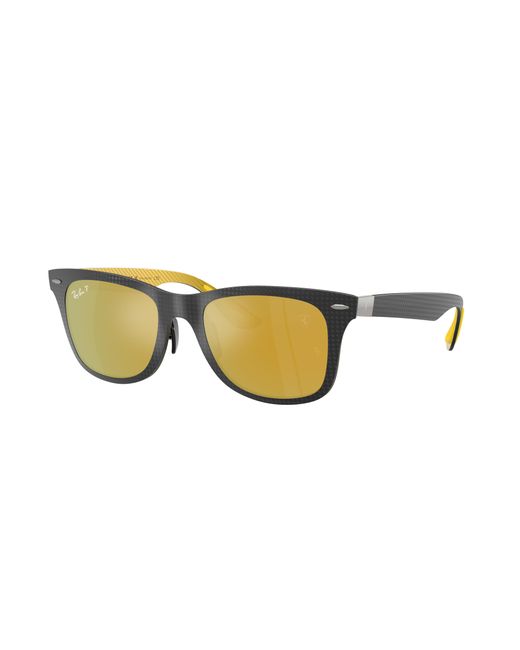 Ray-Ban Black Scuderia Ferrari Monza Ltd | Rb8395m Sunglasses Frame Brown Lenses Polarized