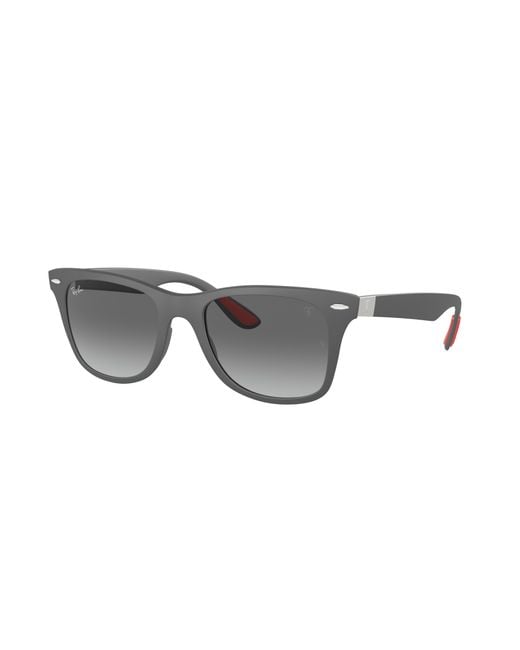 Ray-Ban Black Scuderia Ferrari Monaco Ltd | Customized By Charles Leclerc Sunglasses Frame Lenses for men