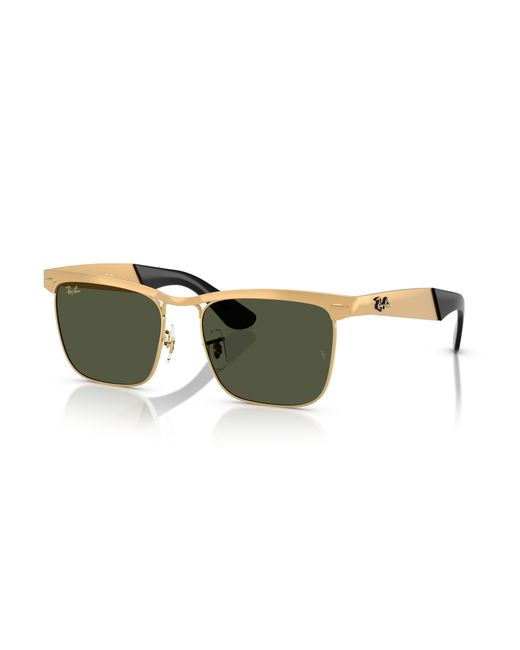 Ray-Ban Black Wayfarer Deluxe Sunglasses Frame Green Lenses