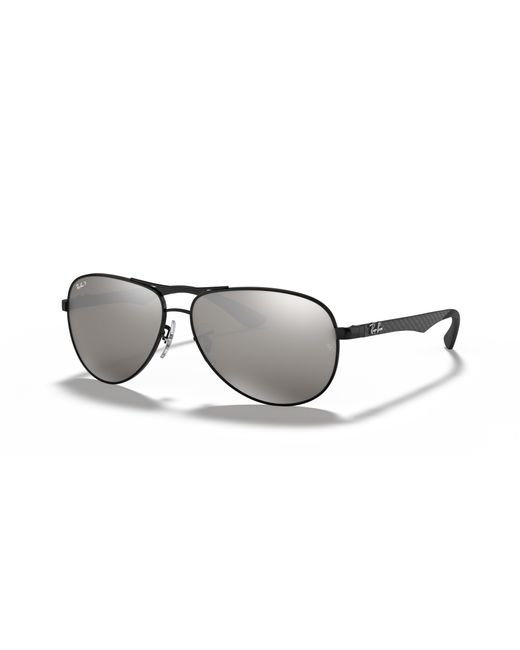 Ray-Ban Black Sunglasses, Rb8313 61 Carbon Fibre for men
