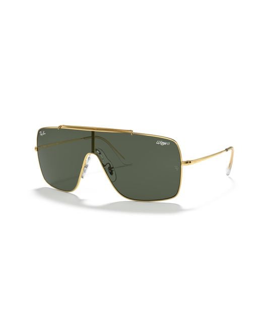 Ray-Ban Multicolor Sunglasses Man Wings Ii - Gold Frame Green Lenses 01-35 for men
