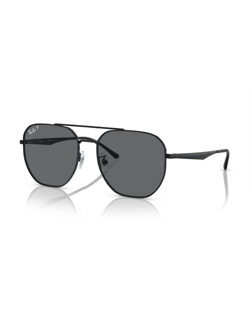 Ray-Ban Black Rb3724d Sunglasses Frame Grey Lenses Polarized