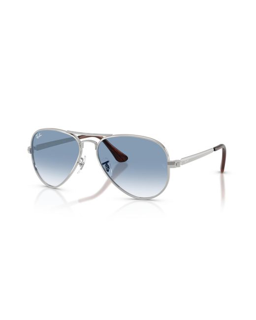 Ray-Ban Black Aviator Max Sunglasses Frame Blue Lenses