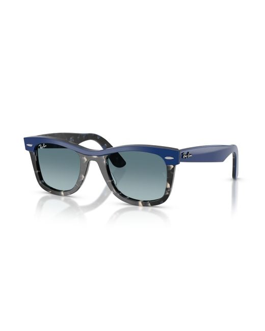 Ray-Ban Black Wayfarer Street Neat Sunglasses Frame Blue Lenses