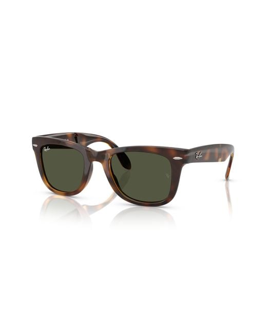 Ray-Ban Black Rb4105 Folding Wayfarer Square Sunglasses for men
