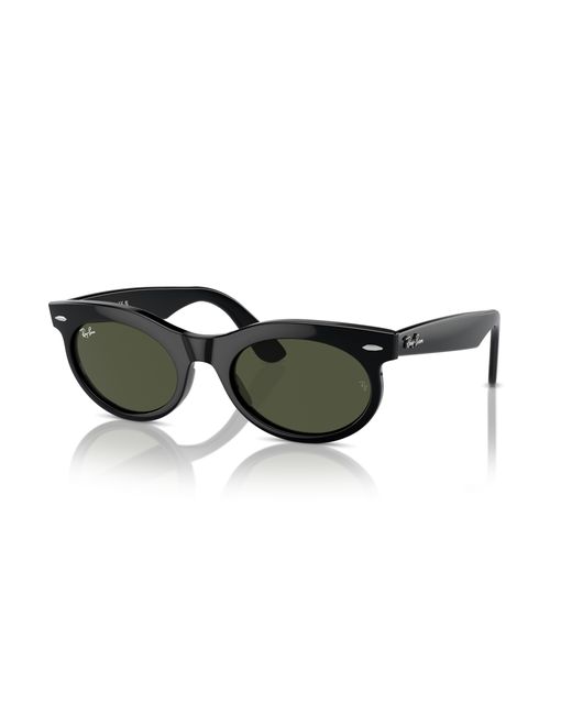 Ray-Ban Black Rb2242f Wayfarer Oval Low Bridge Fit Sunglasses