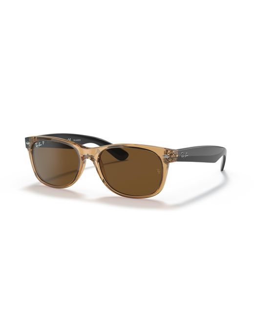 New wayfarer bicolor gafas de sol montura marrón lentes polarizados Ray-Ban de color Black