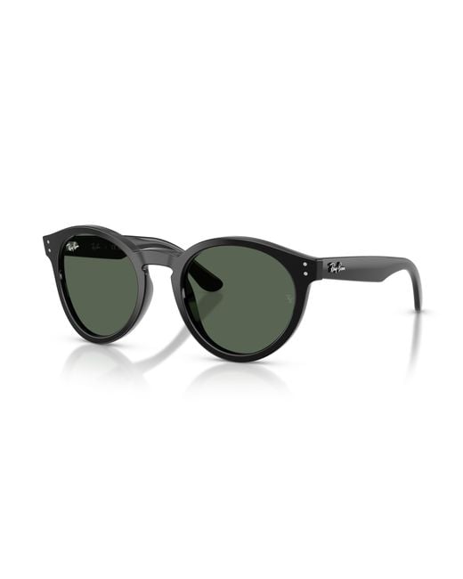 Ray-Ban Black 2180 Reverse Sunglasses Frame Green Lenses