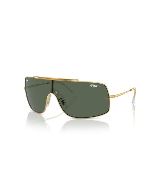 Ray-Ban Green Rb3897 Wings Iii Rectangular Sunglasses