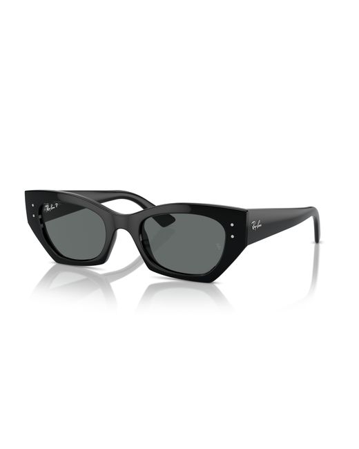 Zena bio-based lunettes de soleil monture verres gris polarisé Ray-Ban en coloris Black