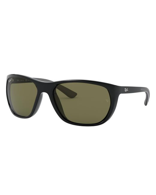 Ray-Ban Multicolor Rb4307 Sunglasses Black Frame Green Lenses Polarized 61-18 for men