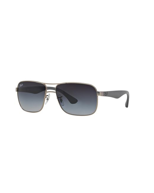 Ray-Ban Black Rb3516 Sunglasses Frame Grey Lenses for men