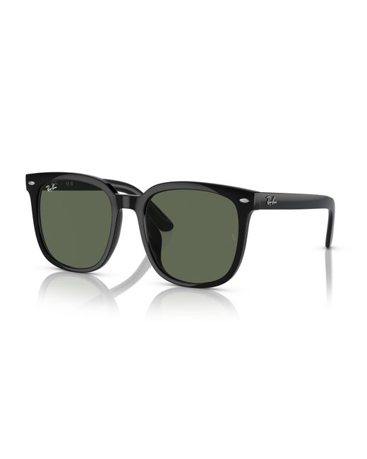 Rb4401d lunettes de soleil monture verres green Ray-Ban en coloris Black