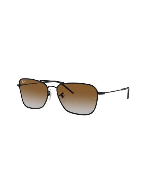 Ray-Ban Caravan Reverse Sunglasses Frame Brown Lenses in Black | Lyst