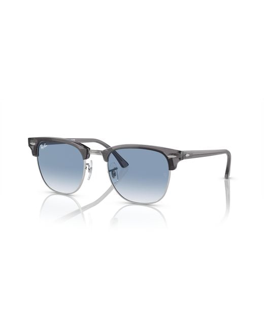 Ray-Ban Black Sunglasses Unisex Clubmaster X The Ones - Transparent Grey Frame Blue Lenses 51-21