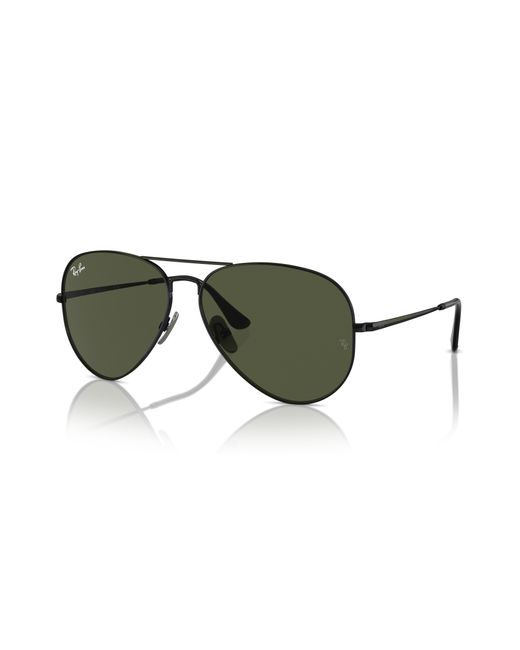 Aviator titanium gafas de sol montura green lentes Ray-Ban