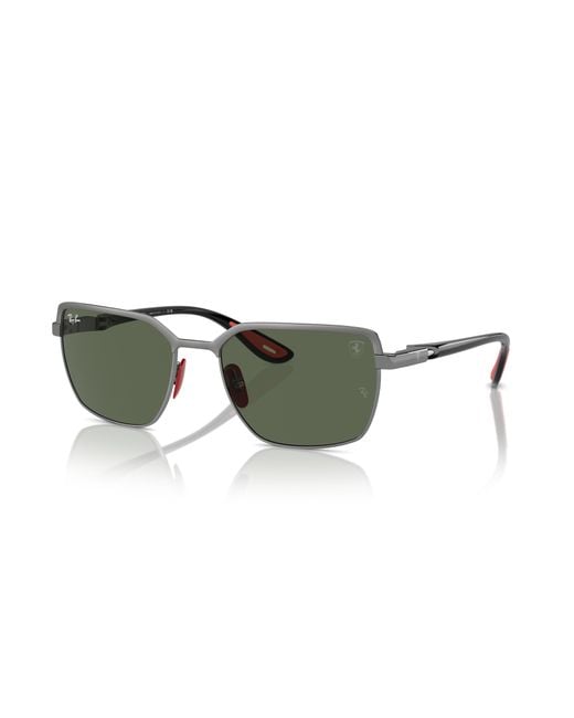 Ray-Ban Black Rb3743m Scuderia Ferrari Collection Sunglasses