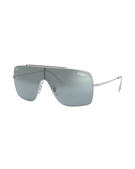 Ray-Ban Gray Wings Ii Gradient Shield Sunglasses for men