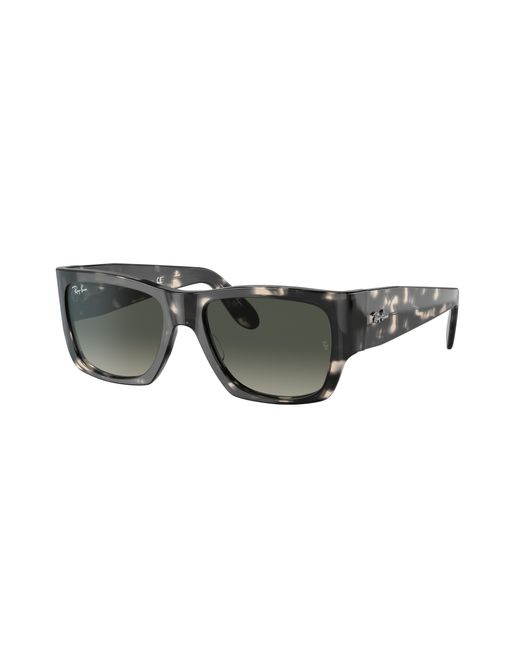 Ray-Ban Black Nomad Fleck Sunglasses Grey Havana Frame Grey Lenses 54-17