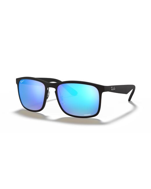 Ray-Ban Sunglasses Man Rb4264 Chromance - Black Frame Blue Lenses Polarized 58-18 for men