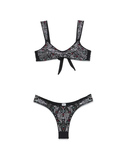 VENUJA Black Bikini With Rhinestone
