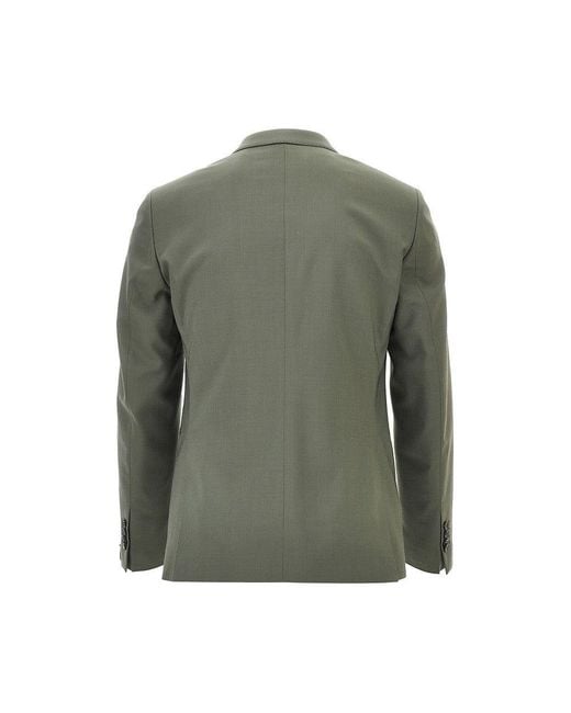 Santaniello Green Wool-Blend Single-Breasted Suit for men
