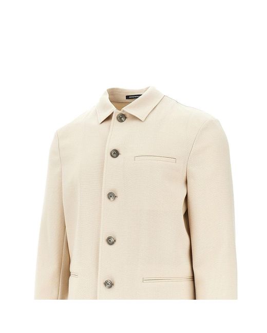 Emporio Armani Natural Icon Virgin Wool Canvas Suit for men