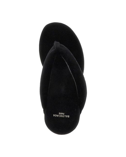 Balenciaga Blue 'Gaeta' Wedge Thong Sandals