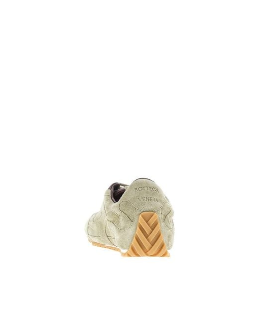 Bottega Veneta Green 'Orbit Flash' Suede Leather Sneakers