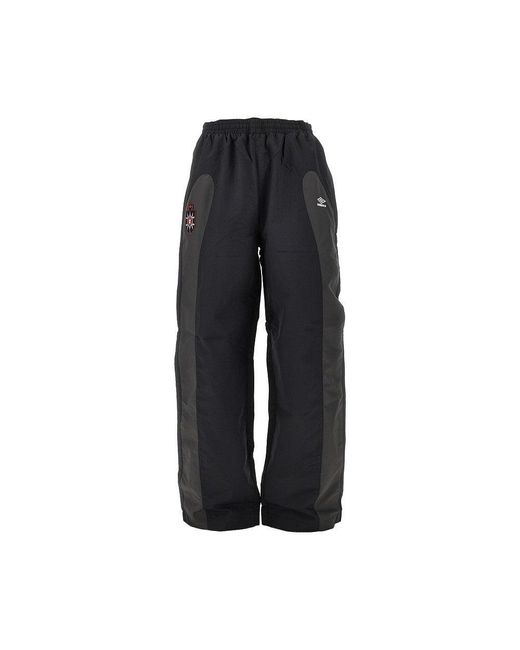 Umbro Black Rose Crest Nylon Track Pants for men