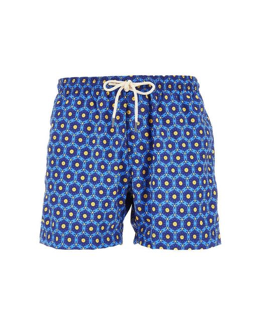 Peninsula Blue 'Procida' Printed Swim Shorts for men