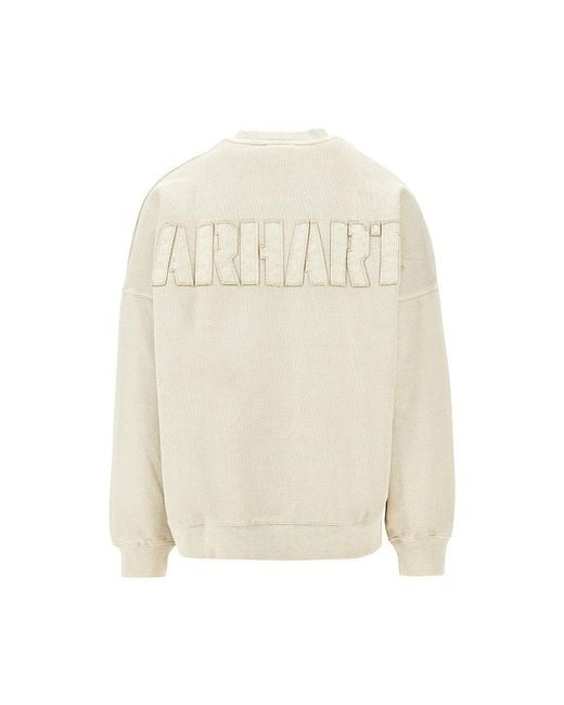 Carhartt White 'Rggd' Crewneck Sweatshirt for men