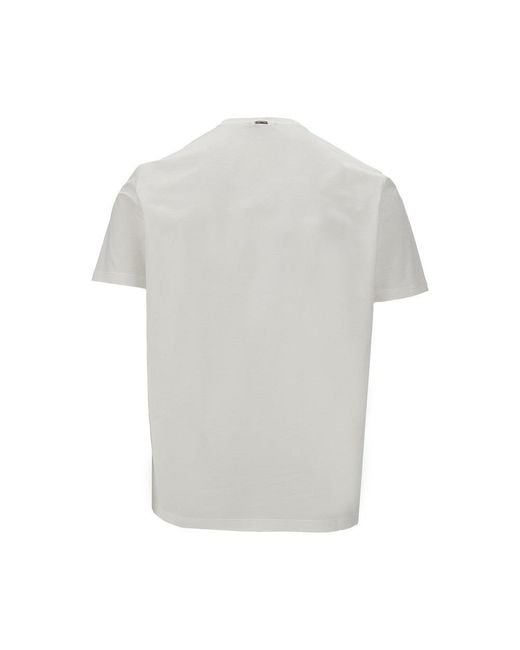Herno Gray Stretch Jersey T-Shirt for men