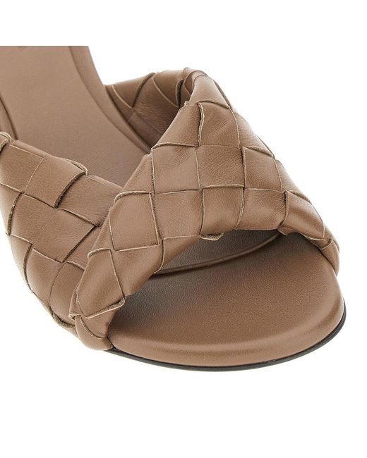 Bottega Veneta Brown 'Blink' Leather Mules