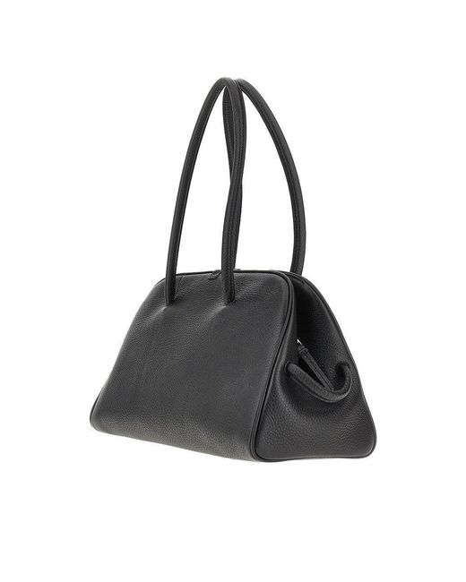 Jacquemus Black Grained Leather 'Turismo' Bag