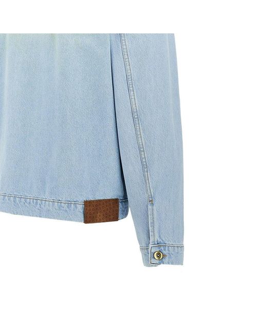 C.9.3 Blue Stained Effect Denim Jacket for men