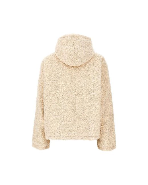 Cole Buxton Natural Teddy Fleece Full-Zip Jacket for men